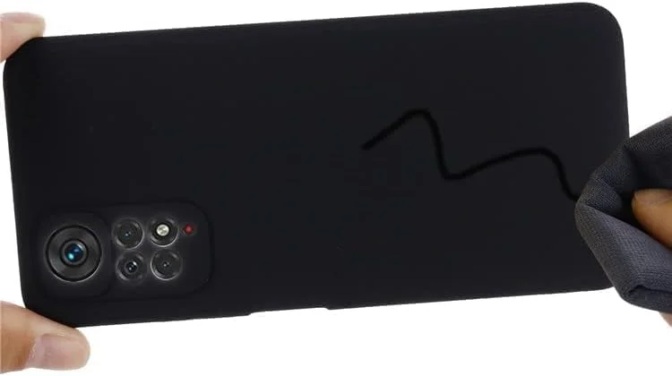 قاب محافظ گوشی شیائومی ردمی نوت 11 پرو EMODIL، مشکی، باریک، TPU نرم، پوشش سیلیکونی انعطاف پذیر، مشکی مات، مناسب برای شیائومی ردمی نوت 11 پرو 4G / 5G