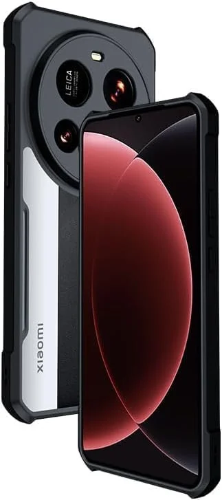 کاور شفاف برای شیائومی 15 اولترا، [محافظت از ایربگ] کاور محافظ سخت شفاف با محافظ لنز دوربین، PC+TPU مقاوم در برابر ضربه برای Mi 15 Ultra 5G