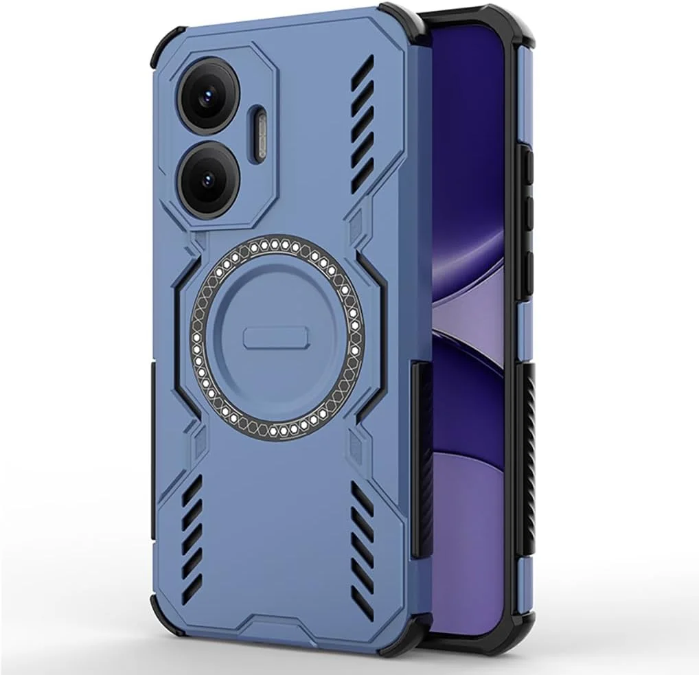 کاور محافظ گوشی شیائومی پوکو F7 5G مدل SEAHAI با قابلیت جذب مغناطیسی، بامپر TPU سیلیکونی فوق نازک، ضد ضربه، زره پوش PC سخت هیبریدی و حلقه مغناطیسی، آبی کاور محافظ گوشی شیائومی پوکو F7 5G مدل SEAHAI با قابلیت جذب مغناطیسی، بامپر TPU سیلیکونی فوق نازک، ضد ضربه، زره پوش PC سخت هیبریدی و حلقه مغناطیسی، آبی