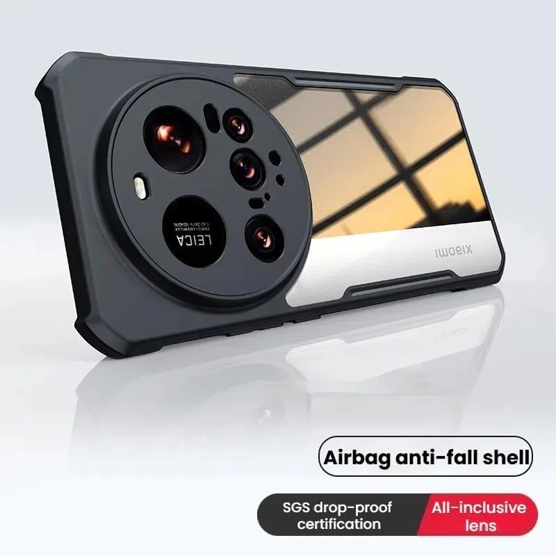کاور شفاف برای شیائومی 15 اولترا، [محافظت از ایربگ] کاور محافظ سخت شفاف با محافظ لنز دوربین، PC+TPU مقاوم در برابر ضربه برای Mi 15 Ultra 5G