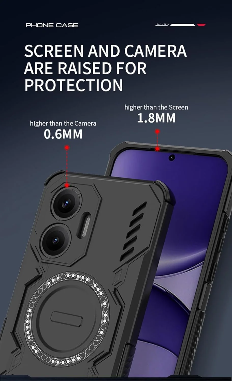 کاور محافظ گوشی شیائومی پوکو F7 5G مدل SEAHAI با قابلیت جذب مغناطیسی، بامپر TPU سیلیکونی فوق نازک، ضد ضربه، زره پوش PC سخت هیبریدی و حلقه مغناطیسی، آبی کاور محافظ گوشی شیائومی پوکو F7 5G مدل SEAHAI با قابلیت جذب مغناطیسی، بامپر TPU سیلیکونی فوق نازک، ضد ضربه، زره پوش PC سخت هیبریدی و حلقه مغناطیسی، آبی