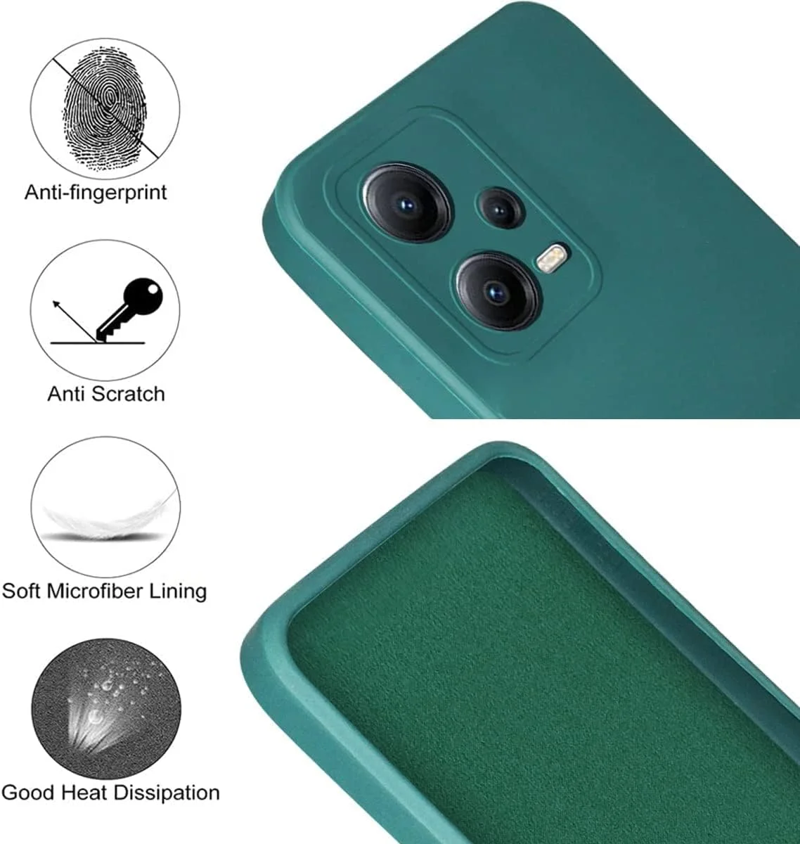 قاب محافظ سیلیکونی نرم و باریک مناسب گوشی شیائومی ردمی نوت 12 5G / پوکو X5 - رنگ سبز