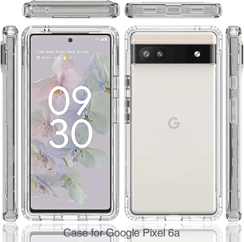 کاور محافظ ۳۶۰ درجه XINNI برای گوگل پیکسل 6a، ضد ضربه با محافظ صفحه نمایش داخلی، پوشش بیرونی مقاوم و کریستالی کاور محافظ ۳۶۰ درجه XINNI برای گوگل پیکسل 6a، ضد ضربه با محافظ صفحه نمایش داخلی، پوشش بیرونی مقاوم و کریستالی