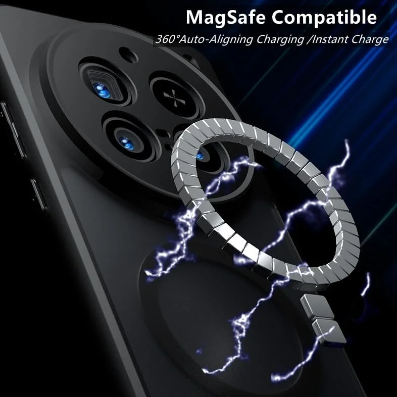 قاب مغناطیسی برای شیائومی پوکو F7 پرو | سازگار با MagSafe | مقاوم در برابر ضربه و خط و خش با استاندارد نظامی - محافظت ضد اثر انگشت برای شیائومی پوکو F7 پرو، مات نیمه شفاف