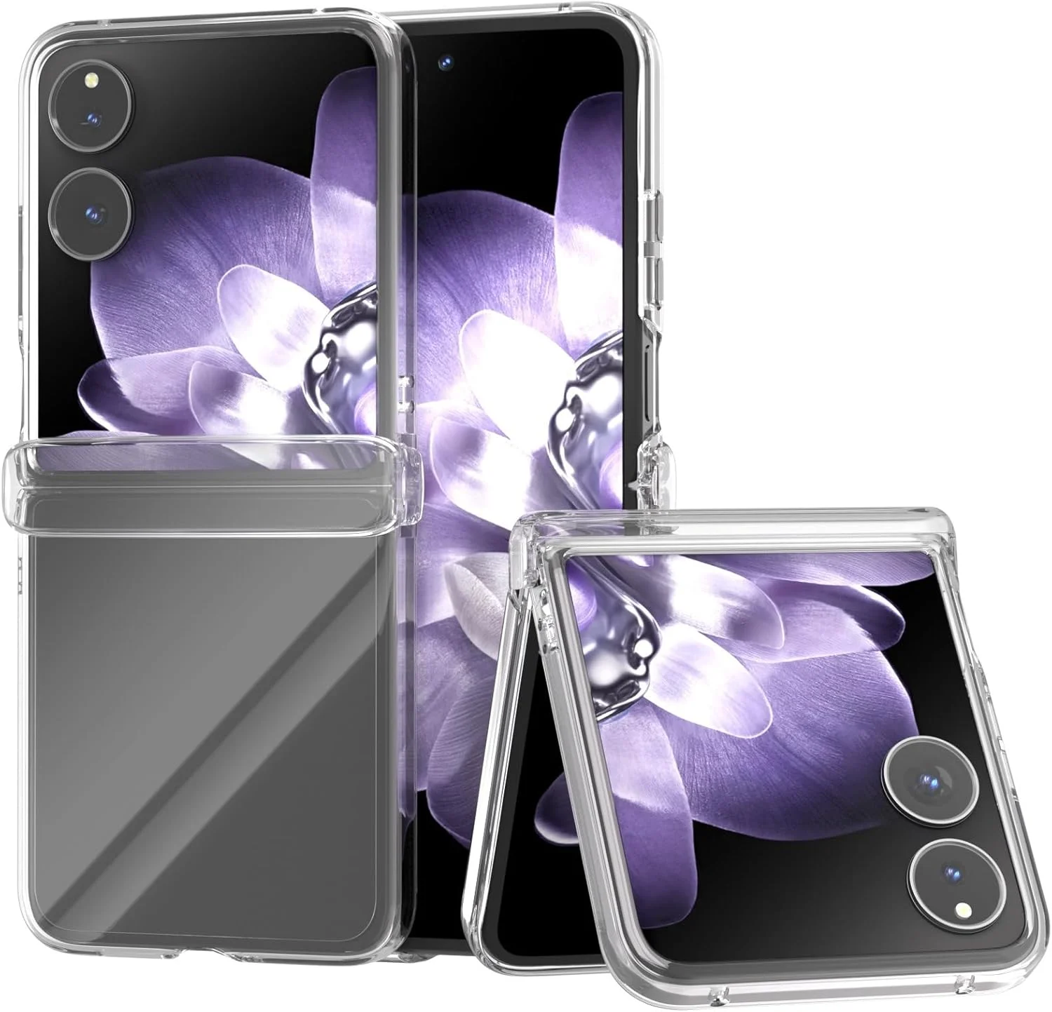 کاور شفاف Gruattreay سازگار با گوشی شیائومی Mi MIX Flip 2024 با محافظت از لولا، [مقاوم در برابر زرد شدن] [ضد اثر انگشت و روغن] [فوق العاده نازک و تاشو آزاد]