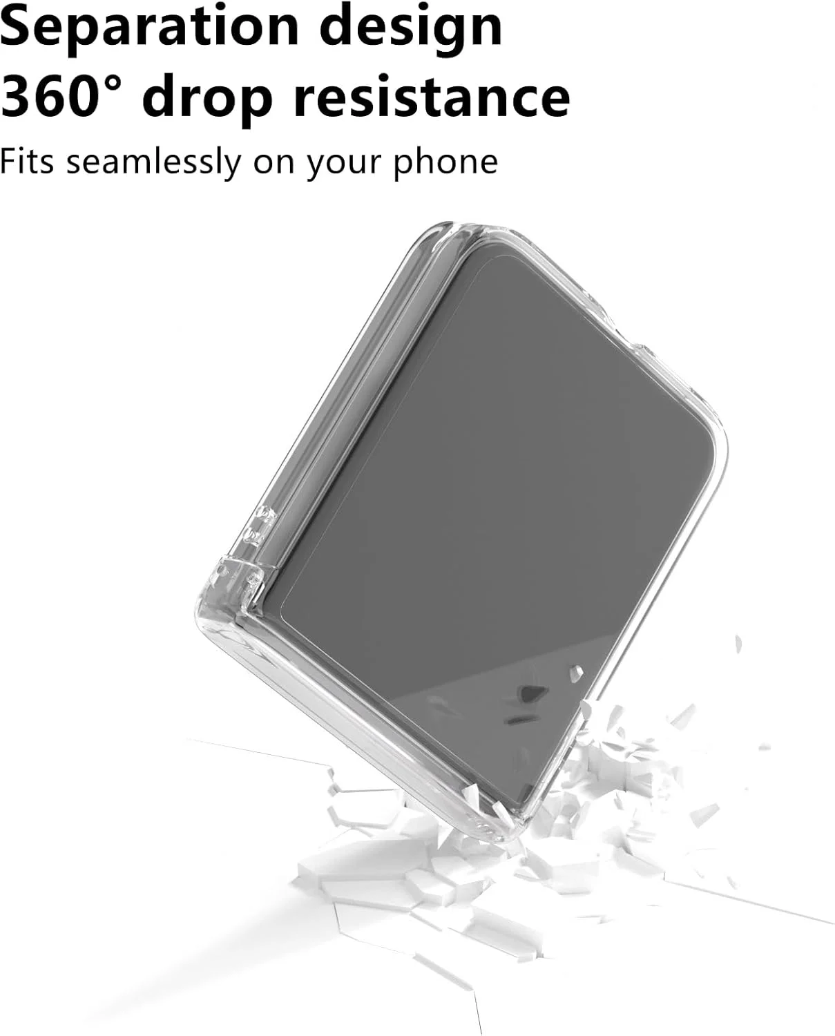 کاور شفاف Gruattreay سازگار با گوشی شیائومی Mi MIX Flip 2024 با محافظت از لولا، [مقاوم در برابر زرد شدن] [ضد اثر انگشت و روغن] [فوق العاده نازک و تاشو آزاد]