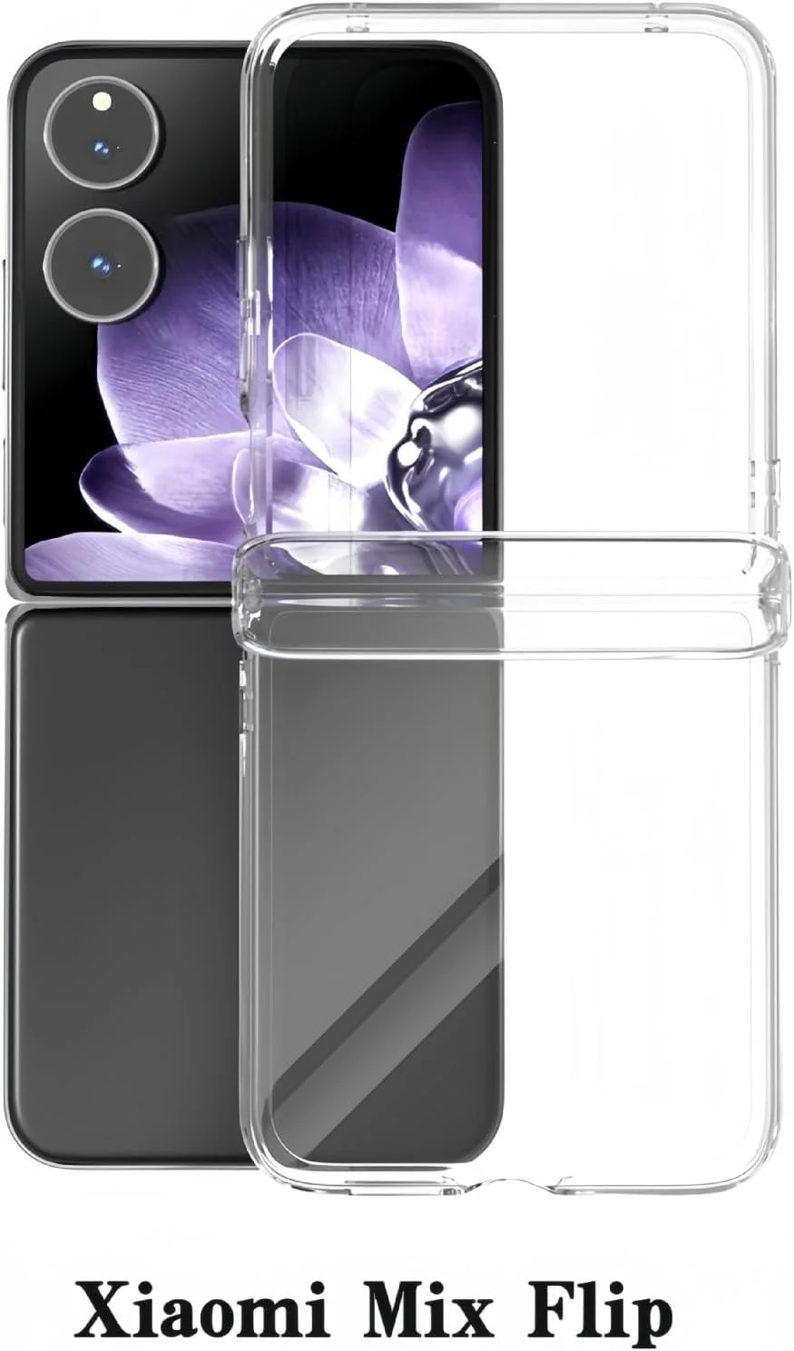 کاور شفاف Gruattreay سازگار با گوشی شیائومی Mi MIX Flip 2024 با محافظت از لولا، [مقاوم در برابر زرد شدن] [ضد اثر انگشت و روغن] [فوق العاده نازک و تاشو آزاد]