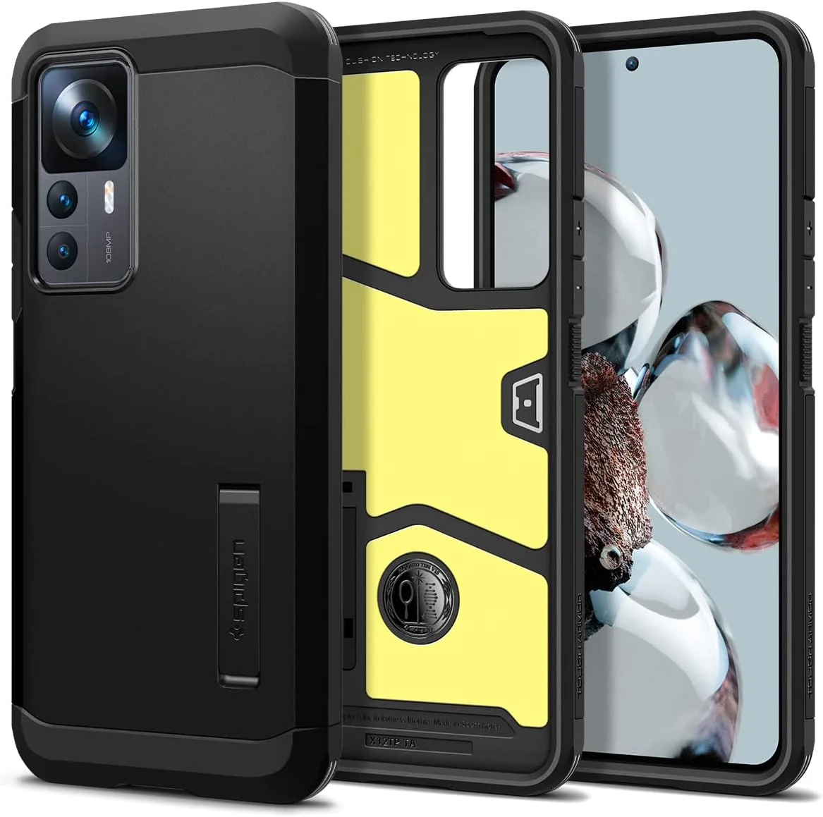 کاور محافظ ضد ضربه Spigen Tough Armor مناسب برای گوشی شیائومی 12T و شیائومی 12T PRO - مشکی