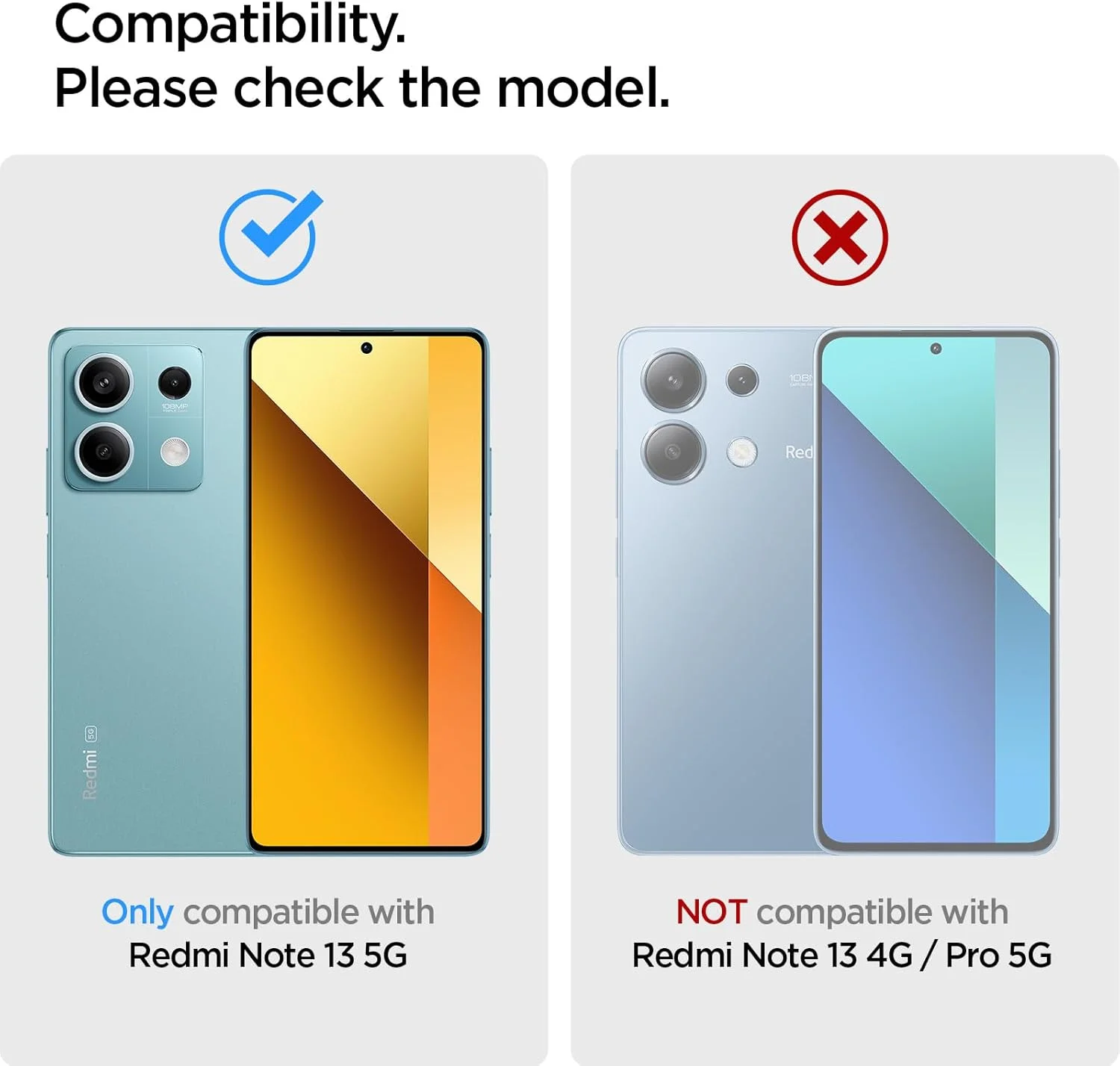 کاور محافظ ضد ضربه Spigen Rugged Armor مناسب برای گوشی شیائومی Redmi Note 13 5G - مشکی مات