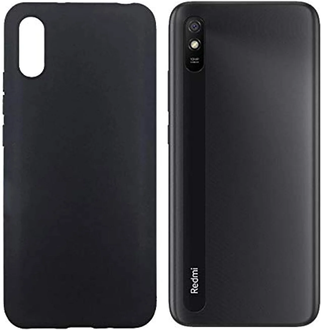 کاور محافظ سیلیکونی نرم ضربه گیر ضد خش با بالشتک هوا برای گوشی شیائومی ردمی 9A / شیائومی ردمی 9i  توسط Emodil ® (مشکی)