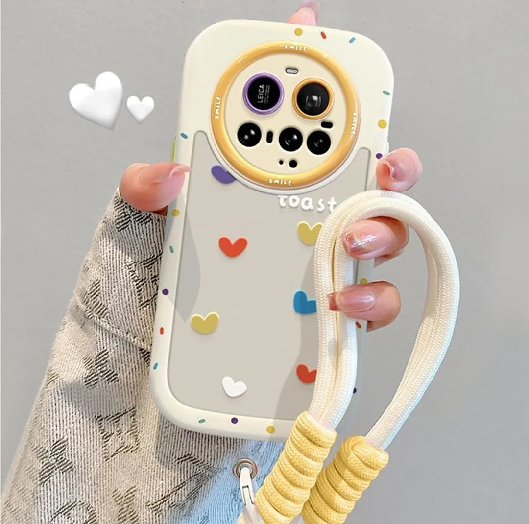 قاب گوشی برای شیائومی 15 اولترا، مجهز به بند گردنی موبایل، دارای هولدر موبایل با طرح خرس، ساخته شده از جنس سیلیکون، مناسب برای دختران و بانوان