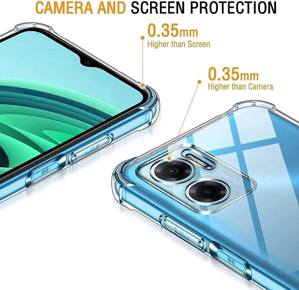 کاور محافظ ژله ای شفاف EMODIL با ضربه گیر و لبه های تقویت شده مناسب برای گوشی شیائومی ردمی نوت 11E / ردمی 10 5G