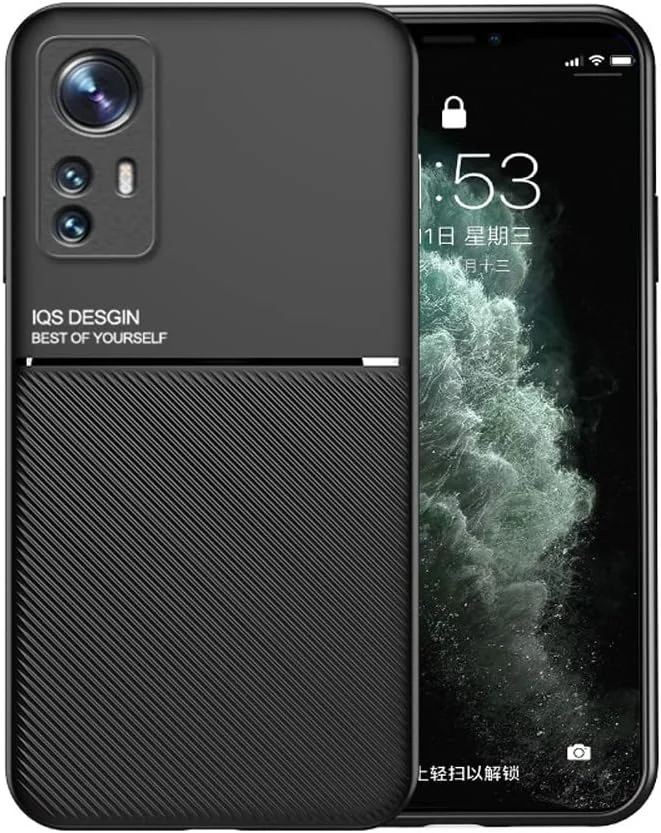 کاور محافظ Kepuch Mowen برای شیائومی Mi 12 - بامپر با صفحه فلزی داخلی برای شیائومی Mi 12 - مشکی