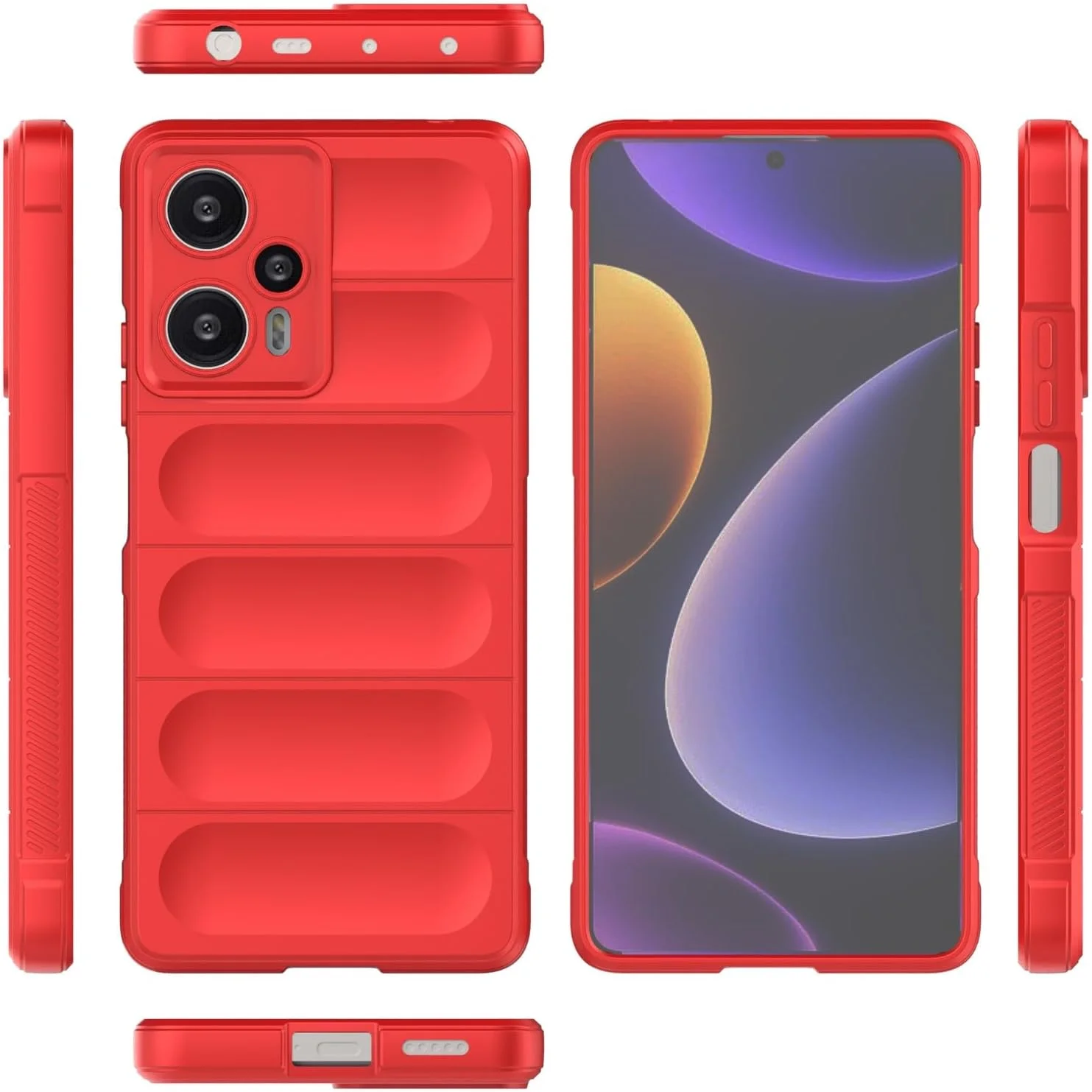 کاور سیلیکونی محافظ گوشی شیائومی پوکو F5 5G / ردمی نوت 12 توربو 5G، ضد ضربه و ضد خش، دارای پوشش داخلی نرم میکروفایبر (سبز)