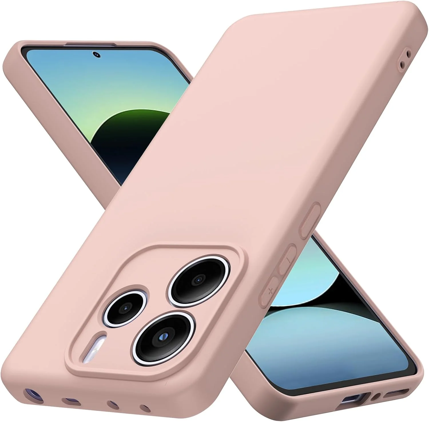 کاور سیلیکونی مایع فوق العاده نازک و با کیفیت برای گوشی شیائومی ردمی نوت 14 5G - صورتی کاور سیلیکونی مایع فوق العاده نازک و با کیفیت برای گوشی شیائومی ردمی نوت 14 5G - صورتی