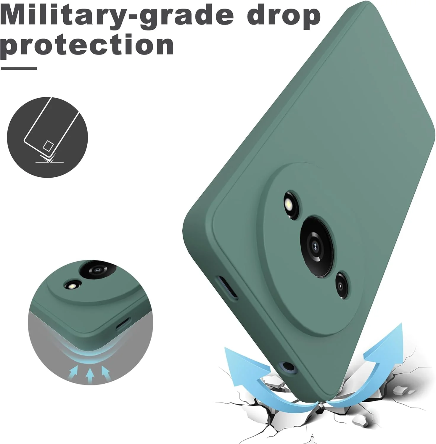 قاب سیلیکونی برای گوشی شیائومی ردمی A3 4G به همراه یک محافظ صفحه نمایش شیشه ای حرارت دیده، کاور گوشی نرم، ضد ضربه، ضد گرد و غبار و ضد لغزش برای شیائومی ردمی A3 4G - سبز قاب سیلیکونی برای گوشی شیائومی ردمی A3 4G به همراه یک محافظ صفحه نمایش شیشه ای حرارت دیده، کاور گوشی نرم، ضد ضربه، ضد گرد و غبار و ضد لغزش برای شیائومی ردمی A3 4G - سبز