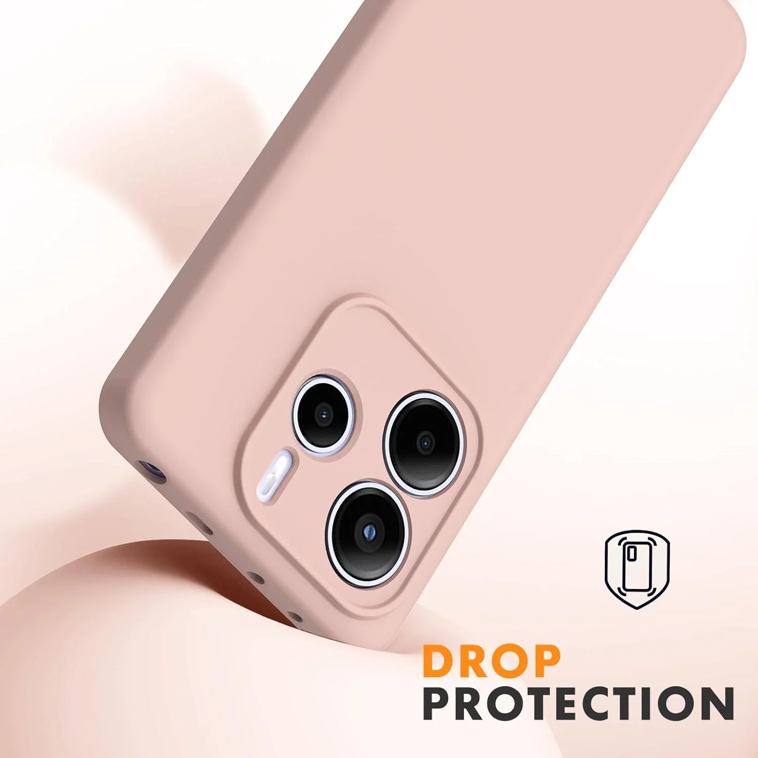 کاور سیلیکونی مایع فوق العاده نازک و با کیفیت برای گوشی شیائومی ردمی نوت 14 5G - صورتی