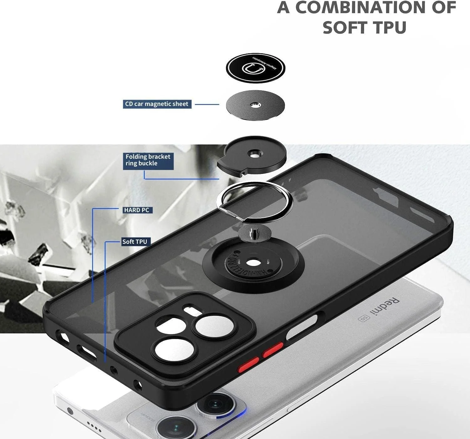 کاور محافظ گوشی شیائومی پوکو X5 پرو 5G مدل Zubitech با حلقه فلزی چرخان، استند و قابلیت اتصال مغناطیسی به هولدر خودرو، ضد ضربه، بامپر TPU و ضد خش (آبی) کاور محافظ گوشی شیائومی پوکو X5 پرو 5G مدل Zubitech با حلقه فلزی چرخان، استند و قابلیت اتصال مغناطیسی به هولدر خودرو، ضد ضربه، بامپر TPU و ضد خش (آبی)