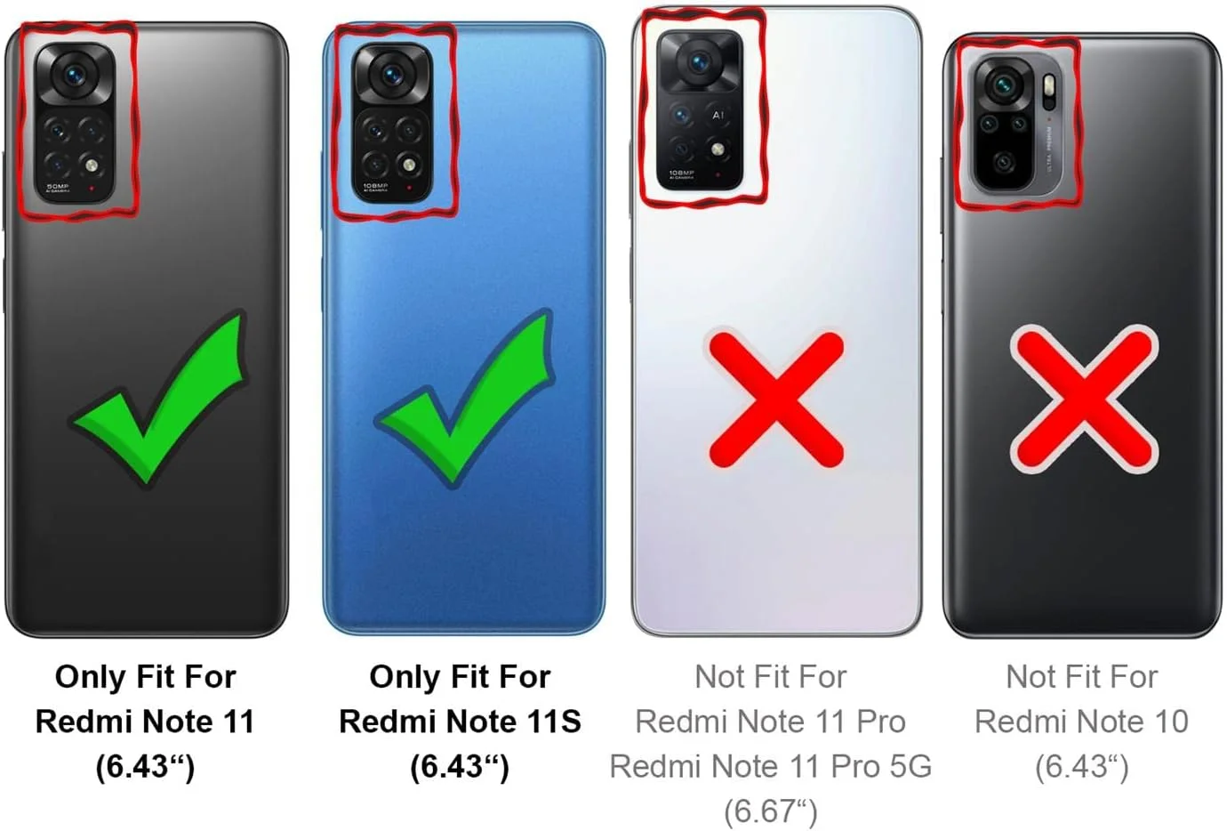 کاور محافظ ژله ای شفاف مناسب برای گوشی شیائومی ردمی نوت 11 4G / ردمی نوت 11s 4G، ساخته شده از TPU نرم و سیلیکون، سبک و مقاوم در برابر ضربه، با محافظت از دوربین