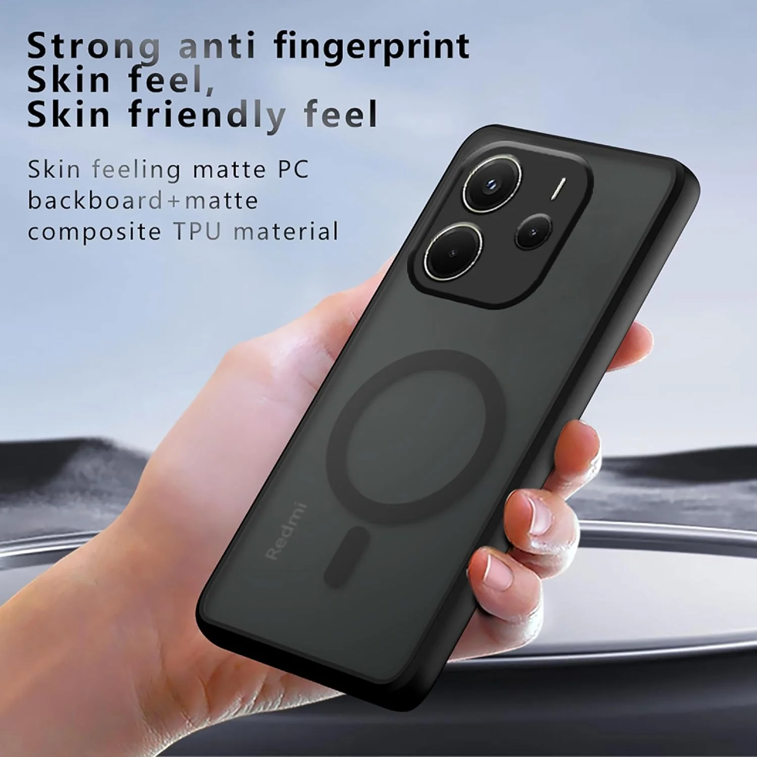 کاور مغناطیسی ژیوپوی مناسب برای شیائومی ردمی نوت 14 4G، قاب پشتی مات PC + TPU – مشکی کاور مغناطیسی ژیوپوی مناسب برای شیائومی ردمی نوت 14 4G، قاب پشتی مات PC + TPU – مشکی