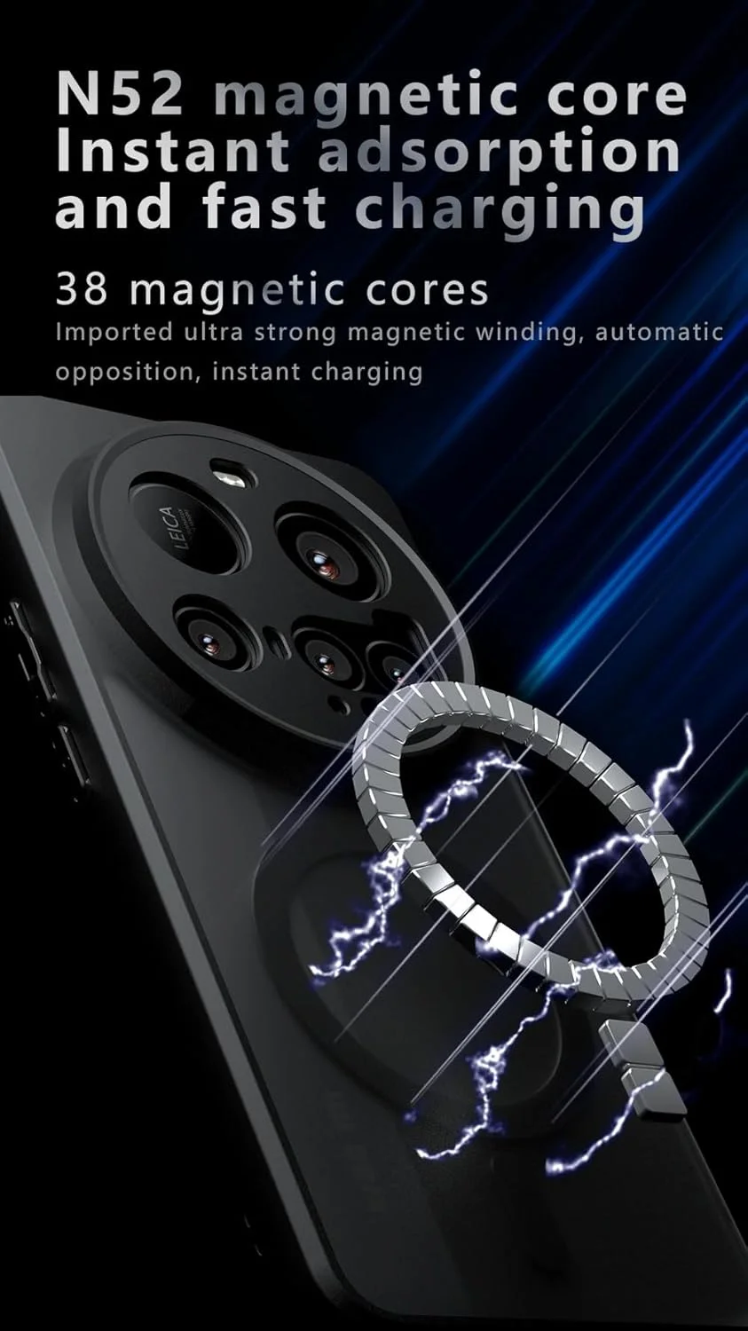 کاور مغناطیسی Gruattreay برای شیائومی 15 Ultra، کاور مشکی مات نیمه شفاف ضد زردی، ضربه گیر PC+TPU با پوشش محافظ و پشتیبانی از شارژ بی سیم کاور مغناطیسی Gruattreay برای شیائومی 15 Ultra، کاور مشکی مات نیمه شفاف ضد زردی، ضربه گیر PC+TPU با پوشش محافظ و پشتیبانی از شارژ بی سیم