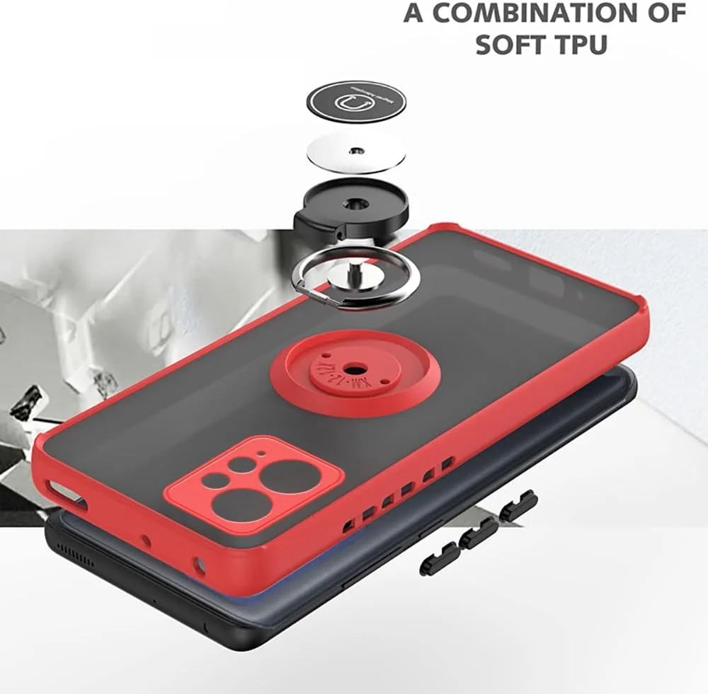 کاور محافظ گوشی شیائومی ردمی نوت 12 4G زوبی تک: کاور محافظ TPU آبی رنگ با حلقه فلزی چرخان، پایه استند، قابلیت اتصال به هولدر مغناطیسی خودرو، ضد ضربه کاور محافظ گوشی شیائومی ردمی نوت 12 4G زوبی تک: کاور محافظ TPU آبی رنگ با حلقه فلزی چرخان، پایه استند، قابلیت اتصال به هولدر مغناطیسی خودرو، ضد ضربه