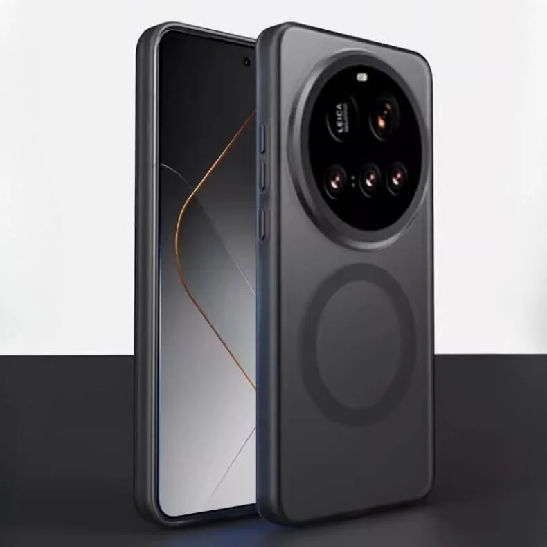قاب محافظ مغناطیسی مات ضد اثر انگشت و ضد ضربه Gruattreay سازگار با گوشی شیائومی Mi 15 Ultra 5G (مشکی)