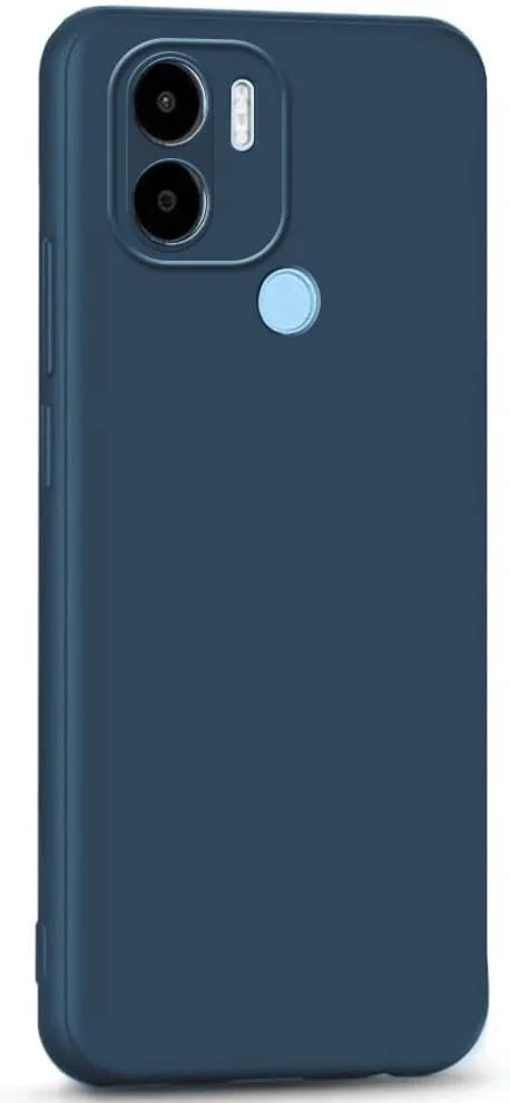 قاب محافظ گوشی شیائومی ردمی A2 پلاس، روکش لاستیکی مات سیلیکونی نرم TPU با محافظت از دوربین، قاب پشتی انعطاف پذیر برای ردمی A2 پلاس (آبی)