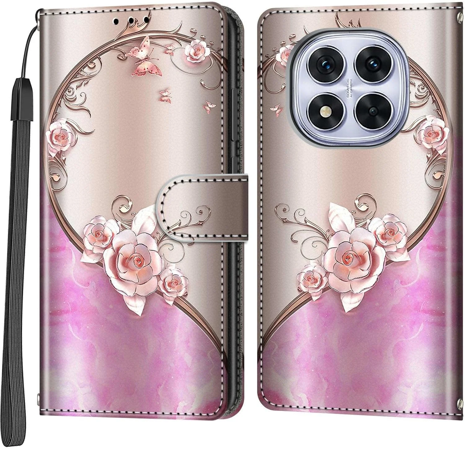 کیف موبایل PHINIENLAND برای گوشی شیائومی Redmi Note 14 Pro/Note 14 Pro Plus، کیف چرمی ممتاز تاشو با جای کارت مغناطیسی و عملکرد استند، محافظ سازگار با Redmi Note 14