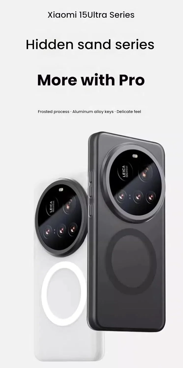 قاب محافظ مغناطیسی مات ضد اثر انگشت و ضد ضربه Gruattreay سازگار با گوشی شیائومی Mi 15 Ultra 5G (مشکی) قاب محافظ مغناطیسی مات ضد اثر انگشت و ضد ضربه Gruattreay سازگار با گوشی شیائومی Mi 15 Ultra 5G (مشکی)