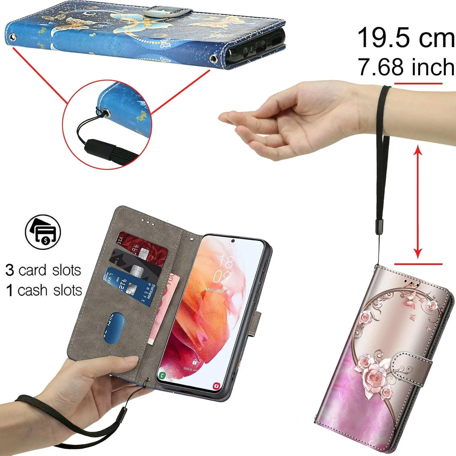 کیف موبایل PHINIENLAND برای گوشی شیائومی Redmi Note 14 Pro/Note 14 Pro Plus، کیف چرمی ممتاز تاشو با جای کارت مغناطیسی و عملکرد استند، محافظ سازگار با Redmi Note 14