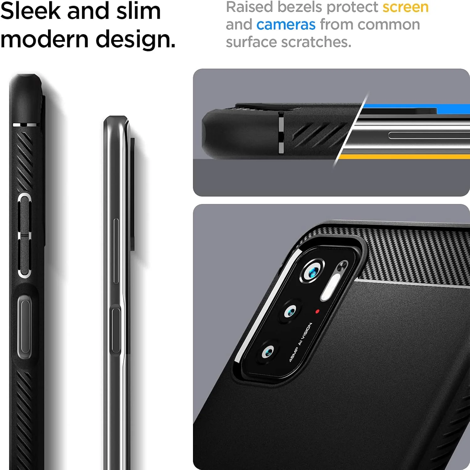 کاور محافظ ضد ضربه Spigen Rugged Armor مناسب برای گوشی شیائومی Poco M3 Pro 5G و ردمی نوت 10 5G - مشکی مات کاور محافظ ضد ضربه Spigen Rugged Armor مناسب برای گوشی شیائومی Poco M3 Pro 5G و ردمی نوت 10 5G - مشکی مات