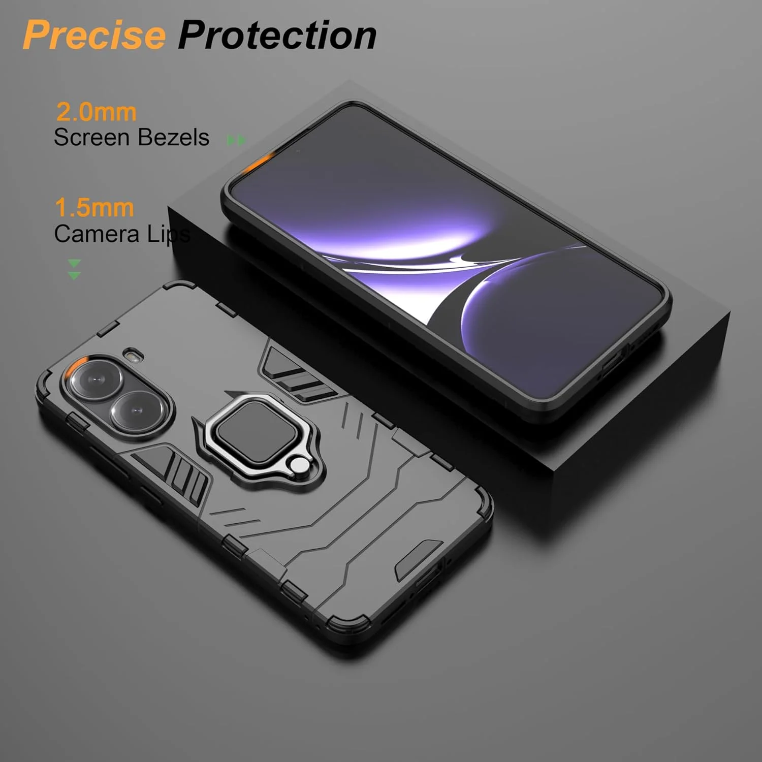 قاب محافظ گوشی شیائومی پوکو X7 پرو 5G/شیائومی پوکو F7 به همراه 2 عدد محافظ صفحه نمایش، استند چرخان 360 درجه، سازگار با هولدر مغناطیسی خودرو، رنگ مشکی قاب محافظ گوشی شیائومی پوکو X7 پرو 5G/شیائومی پوکو F7 به همراه 2 عدد محافظ صفحه نمایش، استند چرخان 360 درجه، سازگار با هولدر مغناطیسی خودرو، رنگ مشکی