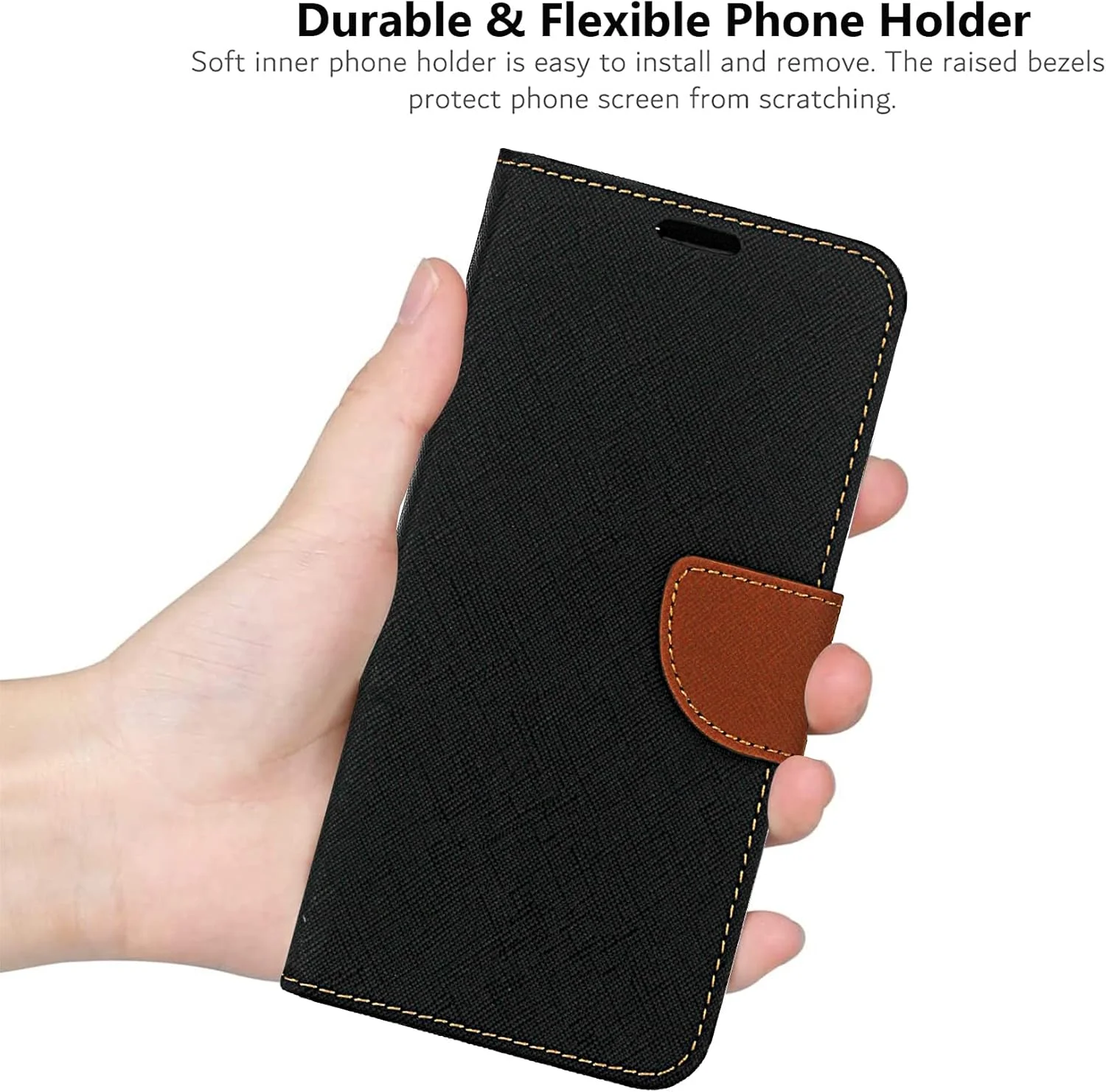 کیف چرمی برای گوشی شیائومی ردمی نوت 10 پرو/پرو مکس، کیف پول تاشو چرمی مغناطیسی با جای کارت و پایه نگهدارنده