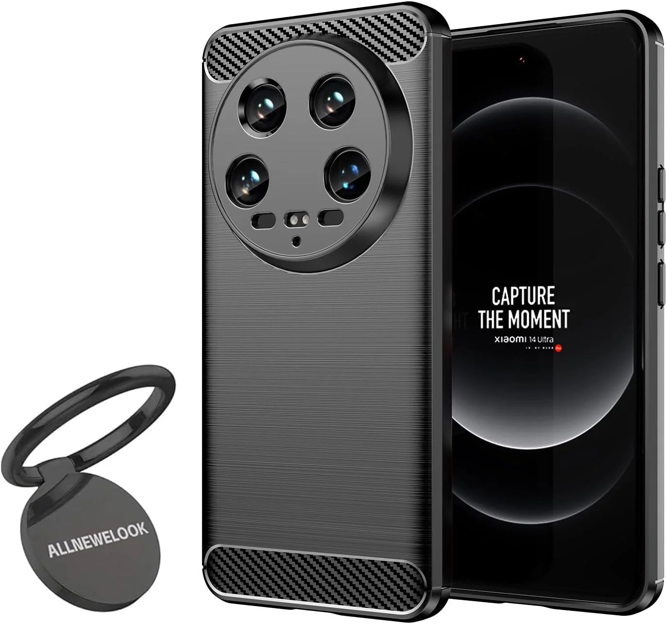 کاور مشکی TPU برای شیائومی 14 اولترا به همراه یک حلقه نگهدارنده، TPU نرم مقاوم در برابر خراش، ضد ضربه (MF LS برای شیائومی 14 اولترا) کاور مشکی TPU برای شیائومی 14 اولترا به همراه یک حلقه نگهدارنده، TPU نرم مقاوم در برابر خراش، ضد ضربه (MF LS برای شیائومی 14 اولترا)