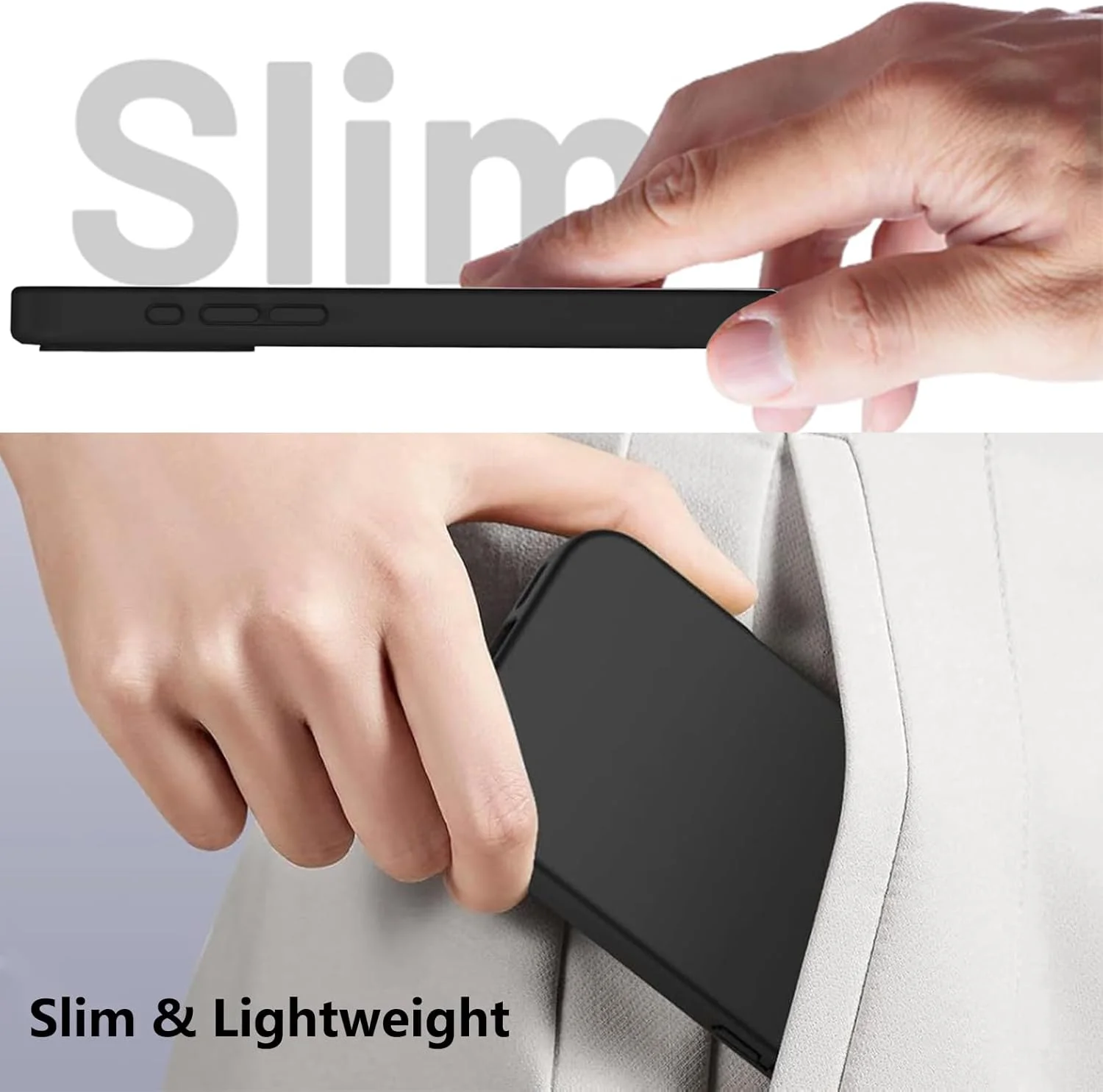 کاور سیلیکونی Maykela مناسب برای گوشی شیائومی 15 پرو، نازک با محافظت از دوربین، پوشش داخلی نرم، باریک و انعطاف پذیر (مشکی - مناسب برای شیائومی 15 پرو)