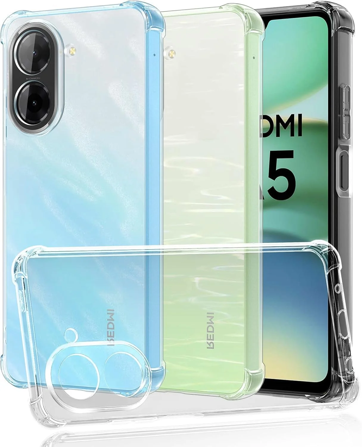 کاور محافظ ژله ای شفاف گوشی شیائومی ردمی A5 4G و پوکو C71 4G، ضربه گیر TPU با گوشه های تقویت شده و ضد خش کاور محافظ ژله ای شفاف گوشی شیائومی ردمی A5 4G و پوکو C71 4G، ضربه گیر TPU با گوشه های تقویت شده و ضد خش