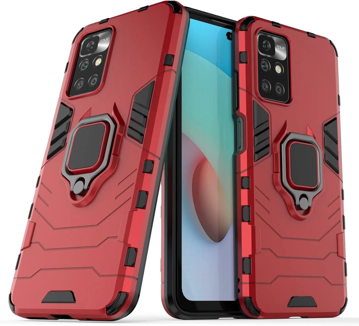 کاور محافظ دو لایه مقاوم 2ndSpring برای گوشی شیائومی ردمی نوت 11 4G / ردمی 10 / 10 پرایم، ضد ضربه و دارای استند، قرمز کاور محافظ دو لایه مقاوم 2ndSpring برای گوشی شیائومی ردمی نوت 11 4G / ردمی 10 / 10 پرایم، ضد ضربه و دارای استند، قرمز