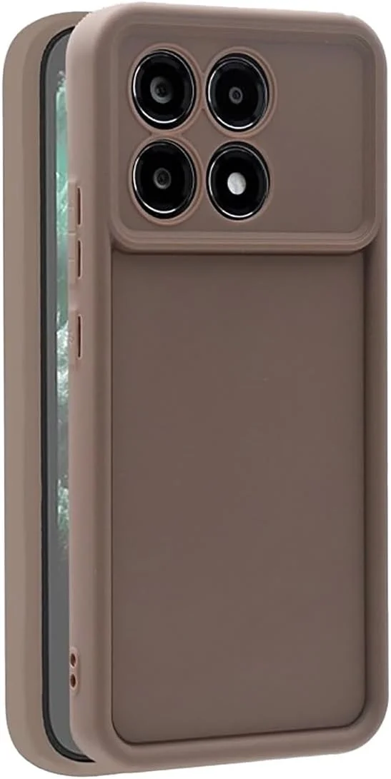 قاب محافظ گوشی شیائومی Mi 13T / 13T Pro به همراه محافظ صفحه نمایش شیشه ای [2 عدد] ، قاب سیلیکونی ضد ضربه، محافظت نظامی، ضد لغزش شیائومی 13T / 13T Pro مدل SiliPuffer (قهوه ای، 13T/13TPro+2Glass)