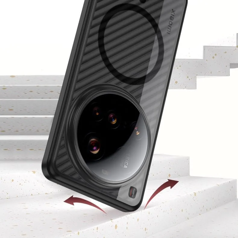 قاب مغناطیسی سازگار با شیائومی Mi 15 Ultra، مات نیمه شفاف ضد اثر انگشت، باریک و مقاوم در برابر ضربه برای Mi 15 Ultra (مشکی)