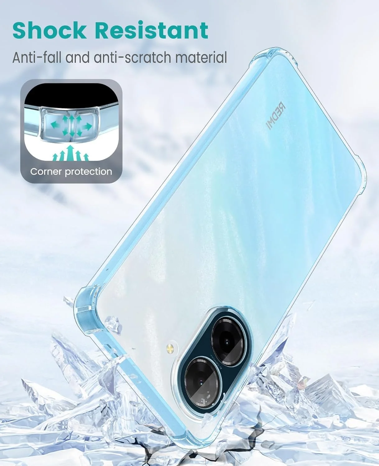 کاور محافظ ژله ای شفاف گوشی شیائومی ردمی A5 4G و پوکو C71 4G، ضربه گیر TPU با گوشه های تقویت شده و ضد خش کاور محافظ ژله ای شفاف گوشی شیائومی ردمی A5 4G و پوکو C71 4G، ضربه گیر TPU با گوشه های تقویت شده و ضد خش