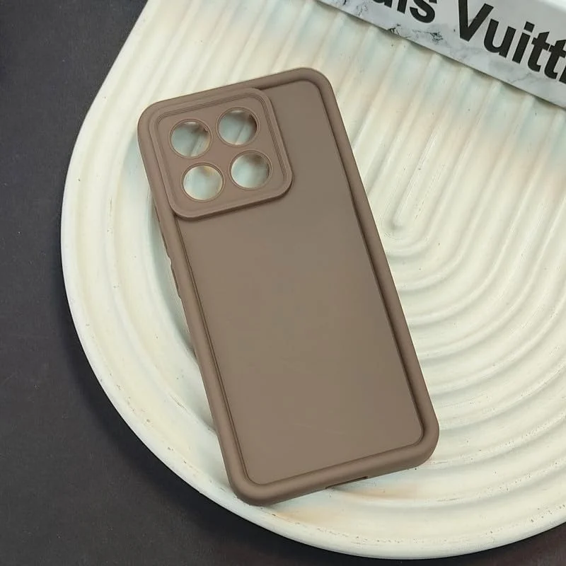 قاب محافظ گوشی شیائومی Mi 13T / 13T Pro به همراه محافظ صفحه نمایش شیشه ای [2 عدد] ، قاب سیلیکونی ضد ضربه، محافظت نظامی، ضد لغزش شیائومی 13T / 13T Pro مدل SiliPuffer (قهوه ای، 13T/13TPro+2Glass)