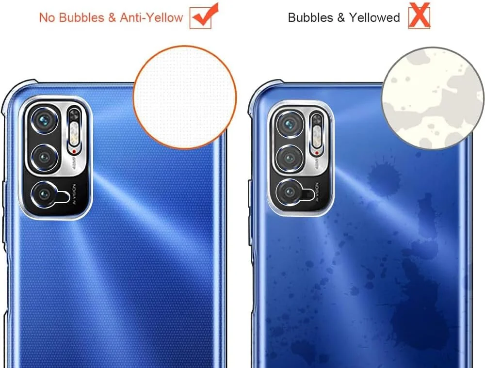 کاور محافظ شفاف مارگون برای گوشی شیائومی ردمی نوت 10 5G، باریک، مقاوم در برابر ضربه، با لبه های نرم TPU و گوشه های تقویت شده