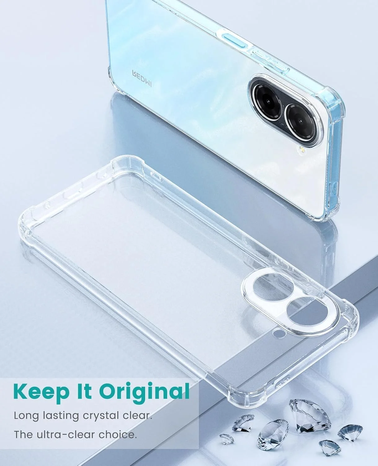 کاور محافظ ژله ای شفاف گوشی شیائومی ردمی A5 4G و پوکو C71 4G، ضربه گیر TPU با گوشه های تقویت شده و ضد خش کاور محافظ ژله ای شفاف گوشی شیائومی ردمی A5 4G و پوکو C71 4G، ضربه گیر TPU با گوشه های تقویت شده و ضد خش