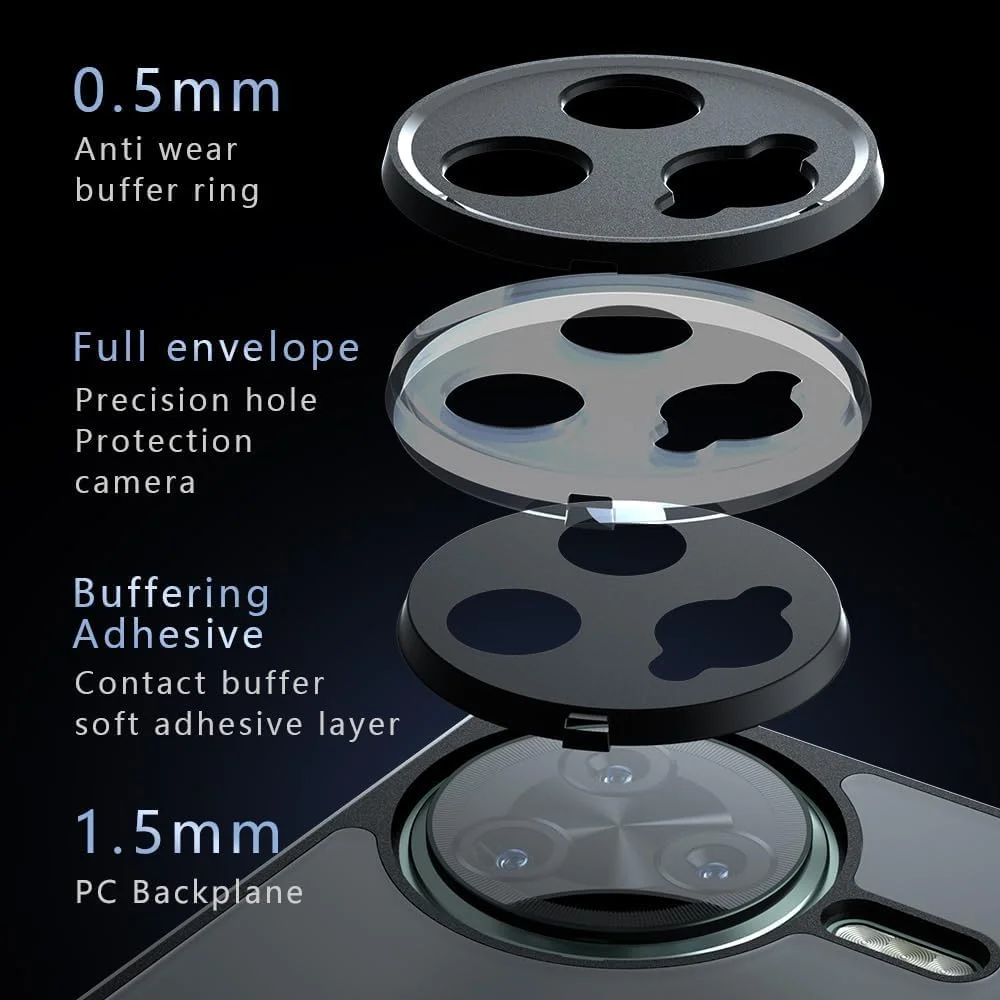 قاب محافظ سازگار با گوشی شیائومی پوکو F7 Ultra 5G / شیائومی ردمی K80 Pro، قاب پشتی مات نیمه شفاف ضد ضربه مشکی