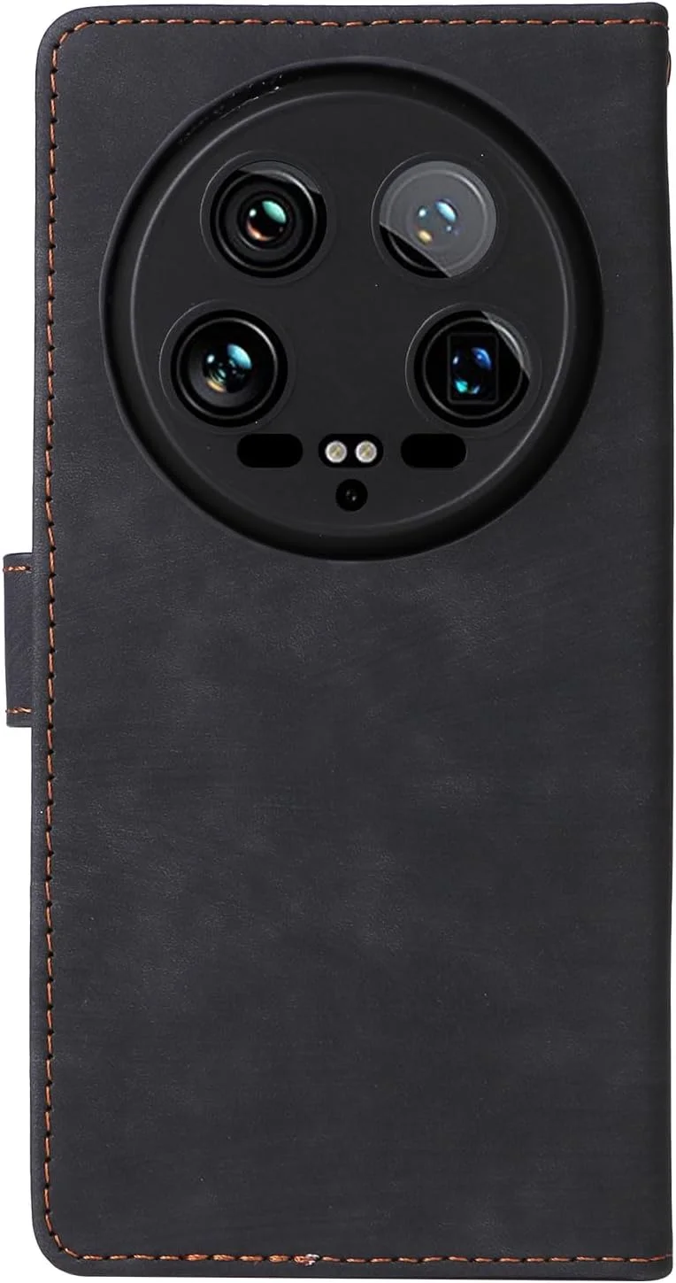 کاور محافظ چرمی OIATROE برای گوشی شیائومی 14 اولترا مدل کتابی به همراه جای کارت اعتباری و محافظت RFID - مشکی