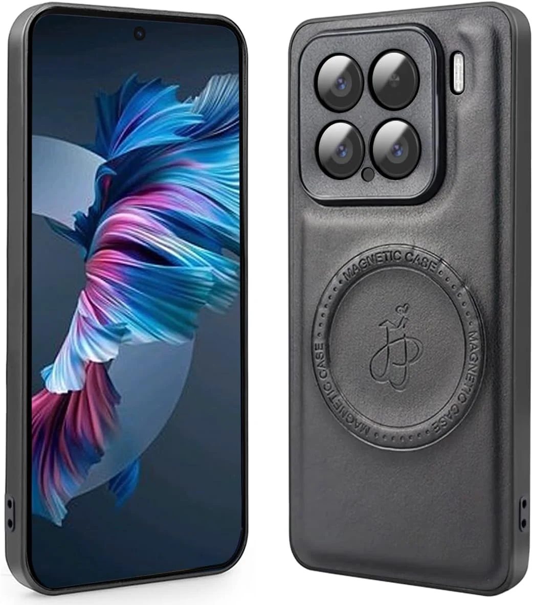 قاب گوشی YSONCHAN برای شیائومی 15، قاب مغناطیسی قوی با قدرت 2300 گاوس، شارژ بیسیم Mag-Safe، قاب چرمی ضد ضربه - مشکی قاب گوشی YSONCHAN برای شیائومی 15، قاب مغناطیسی قوی با قدرت 2300 گاوس، شارژ بیسیم Mag-Safe، قاب چرمی ضد ضربه - مشکی