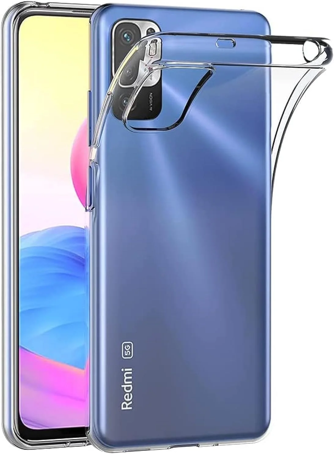 قاب محافظ ژله ای نرم TPU مای جین مناسب برای گوشی شیائومی ردمی نوت 10 5G / شیائومی پوکو M3 پرو (6.5 اینچ) با پوشش پشتی شفاف