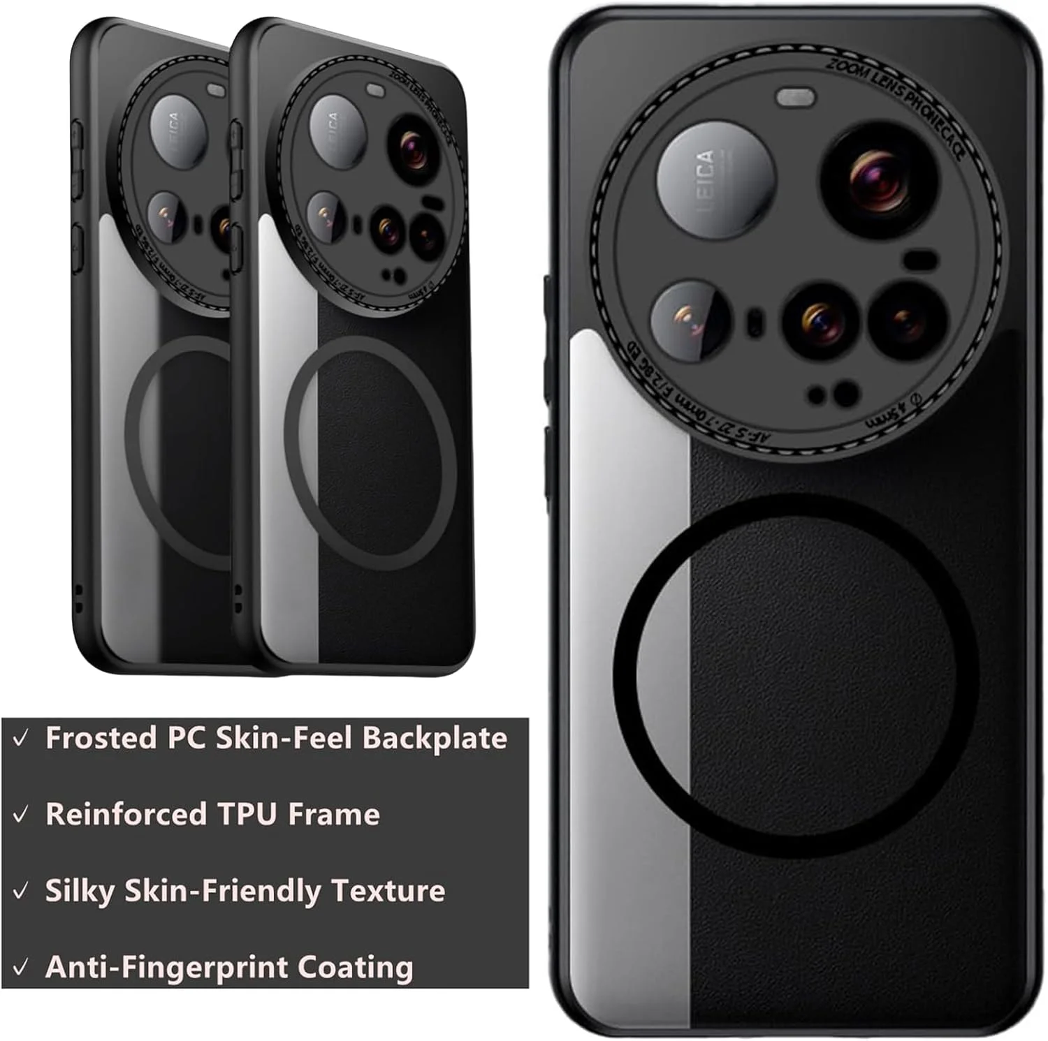 قاب محافظ مغناطیسی مات LAXDAMRE برای شیائومی 15 Ultra، [سازگار با Magsafe]، ضد خش و ضد ضربه، قاب محافظ ضد اثر انگشت برای شیائومی 15 Ultra 5G