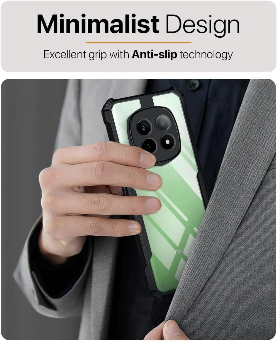 کاور پشتی سخت PC شفاف Muzz Xiaomi Redmi Note 14 Pro Plus با حاشیه TPU آبی ضد ضربه، محافظ لنز دوربین مقاوم در برابر ضربه 360 درجه، کاور شفاف برای Redmi Note 14 Pro+ 5G